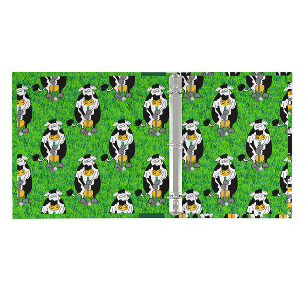 Cow Golfer 3 Ring Binders - Full Wrap - 1" - OPEN INSIDE