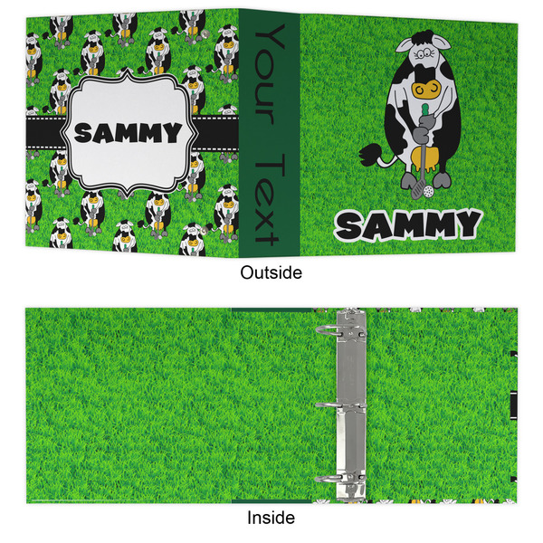 Cow Golfer 3 Ring Binders - Full Wrap - 3" - APPROVAL