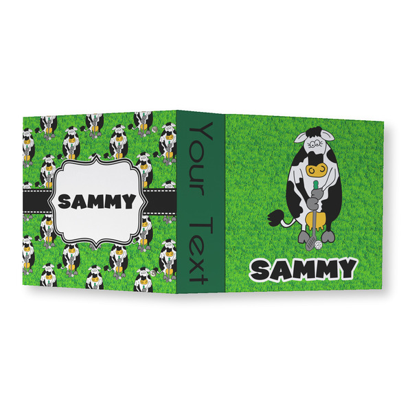 Cow Golfer 3 Ring Binders - Full Wrap - 3" - OPEN OUTSIDE