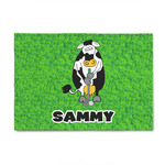 Cow Golfer 4' x 6' Patio Rug (Personalized)