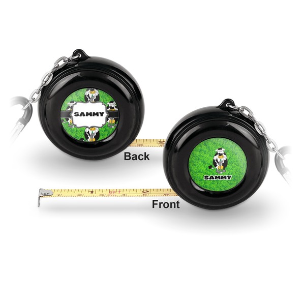 Cow Golfer 6-Ft Pocket Tape Measure with Carabiner Hook - Front and Back