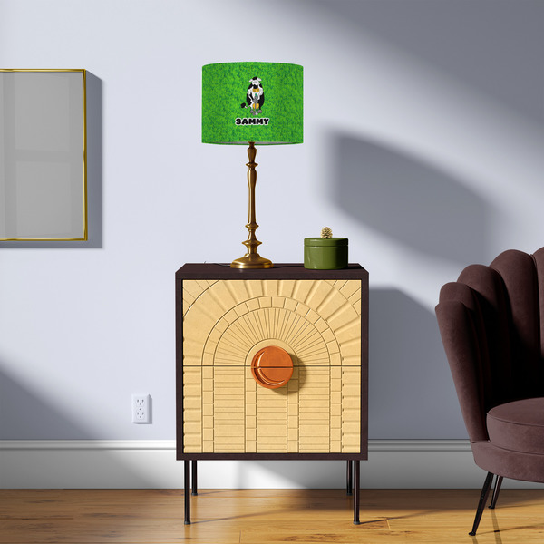 Cow Golfer 8" Drum Lampshade - LIFESTYLE