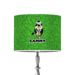 Cow Golfer 8" Drum Lamp Shade - Poly-film (Personalized)