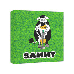 Cow Golfer Canvas Print - 8x8 (Personalized)