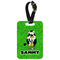 Cow Golfer Aluminum Luggage Tag (Personalized)