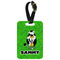 Cow Golfer Metal Luggage Tag w/ Name or Text