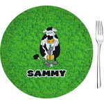 Cow Golfer 8" Glass Appetizer / Dessert Plates - Single or Set (Personalized)