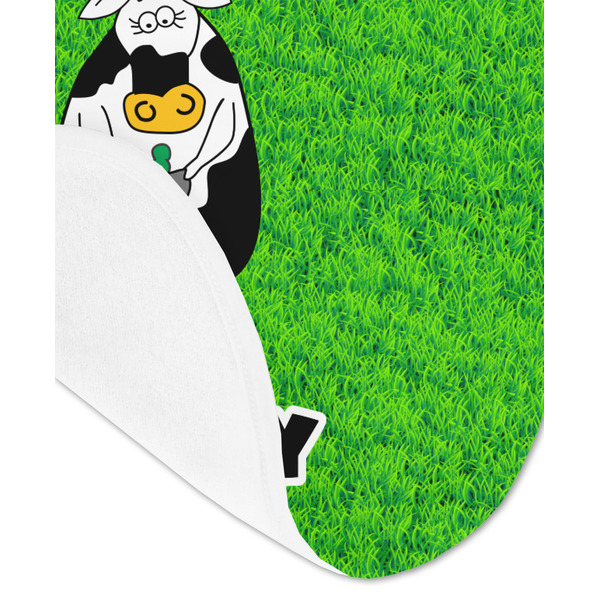 Cow Golfer Baby Bib - AFT detail
