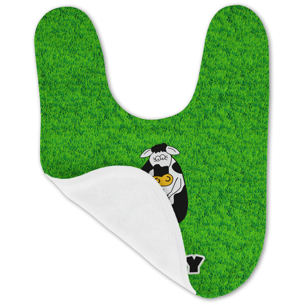 Cow Golfer Baby Bib - AFT folded