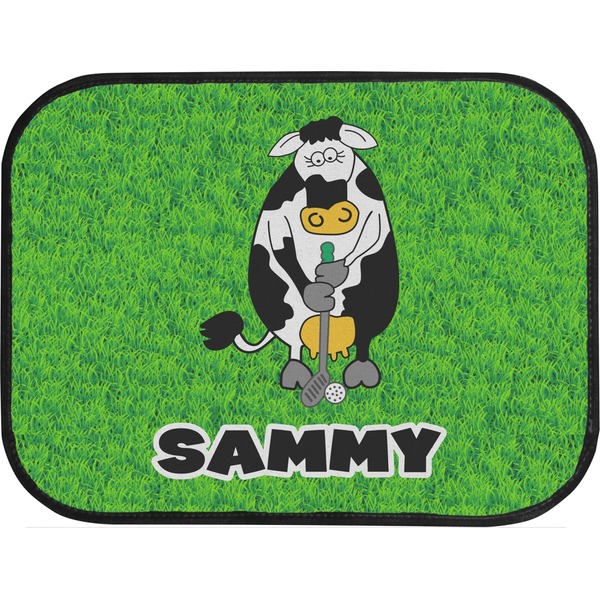 Cow Golfer Back Seat Car Mat