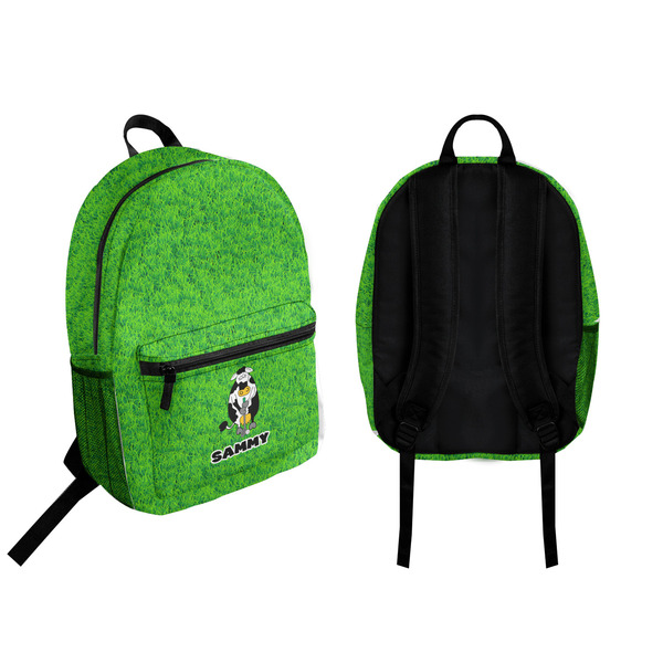 Cow Golfer Backpack front and back - Apvl
