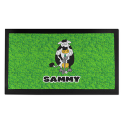 Cow Golfer Bar Mat - Small (Personalized)