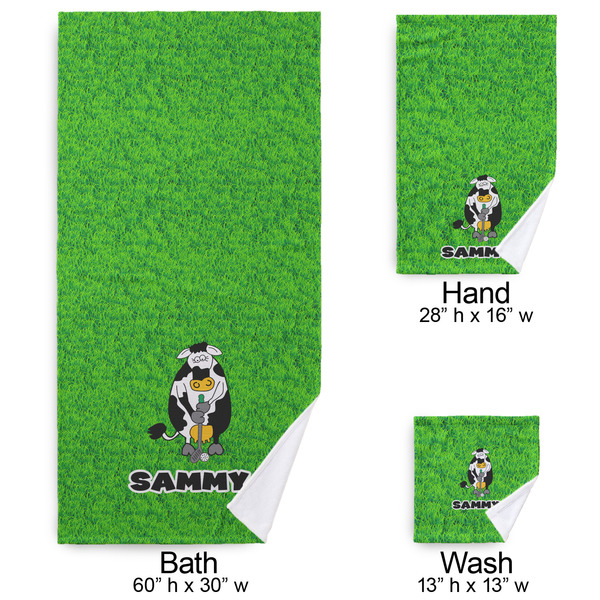 Cow Golfer Bath Towel Sets - 3-piece - Approval