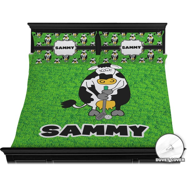 Cow Golfer Bedding Set (King) - Duvet