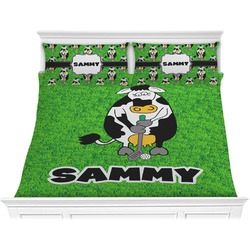 Cow Golfer Comforter Set - King (Personalized)