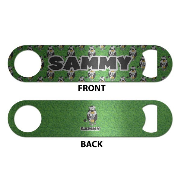 Cow Golfer Bottle Opener - Front & Back