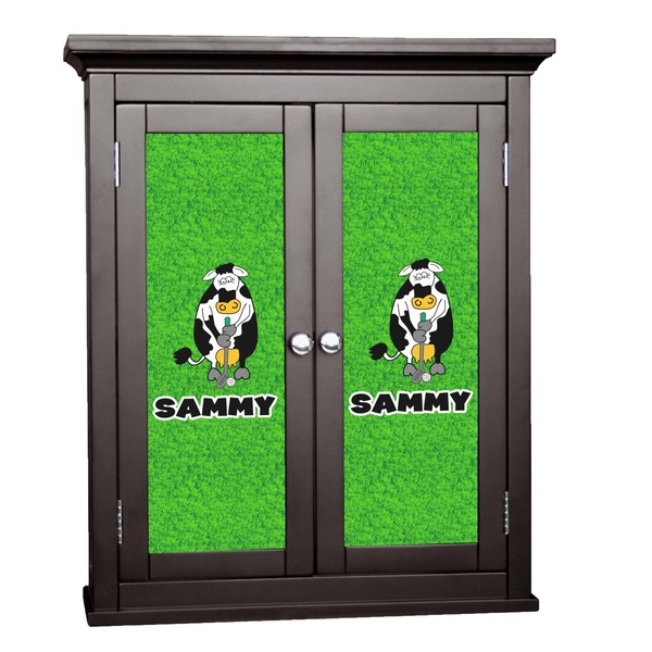 Custom Cow Golfer Cabinet Decal - Large (Personalized)