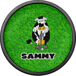 Cow Golfer Cabinet Knob (Black) (Personalized)