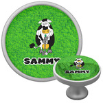 Cow Golfer Cabinet Knob (Silver) (Personalized)