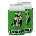 Cow Golfer Can Cooler (12 oz) w/ Name or Text