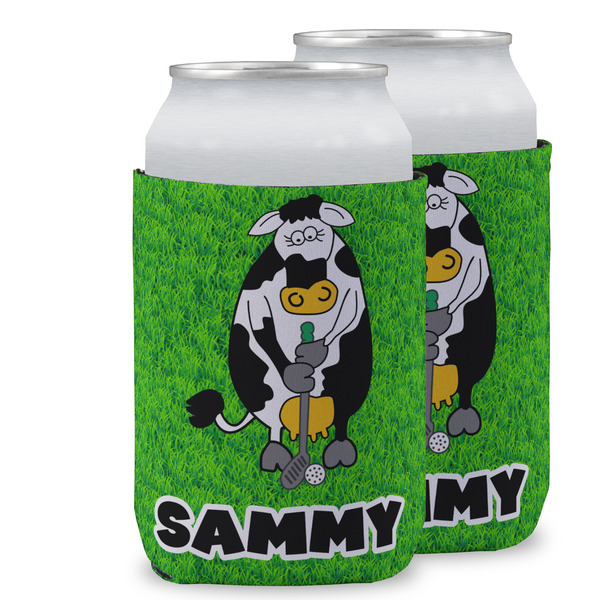 Custom Cow Golfer Can Cooler (12 oz) w/ Name or Text