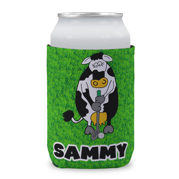 Cow Golfer Can Sleeve