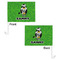 Cow Golfer Car Flag - 11" x 8" - Front & Back View