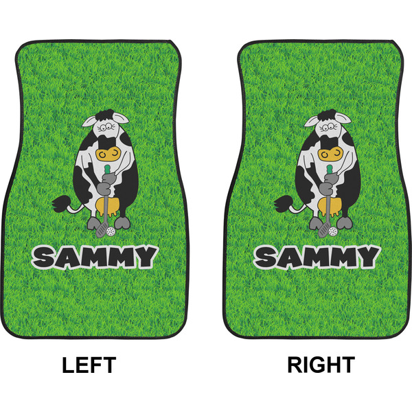 Cow Golfer Car Mat Front - Approval