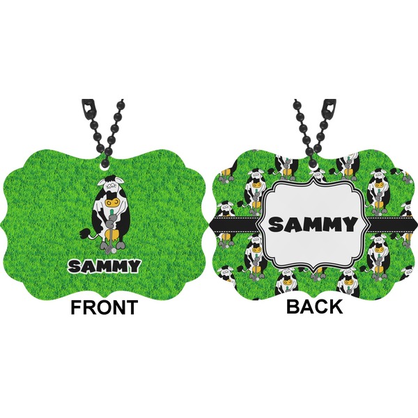 Cow Golfer Car Ornament (Approval)
