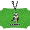 Cow Golfer Rear View Mirror Ornament (Personalized)