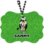 Cow Golfer Rear View Mirror Charm (Personalized)