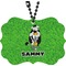 Cow Golfer Rear View Mirror Charm (Personalized)