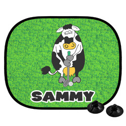Cow Golfer Car Side Window Sun Shade (Personalized)