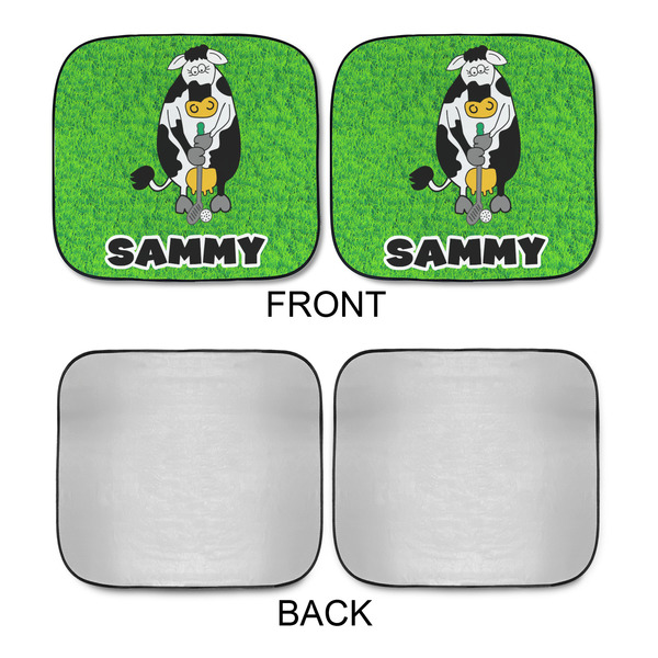 Cow Golfer Car Sun Shades - APPROVAL