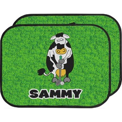 Cow Golfer Car Floor Mats (Back Seat) (Personalized)