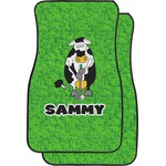 Cow Golfer Car Floor Mats (Front Seat) (Personalized)