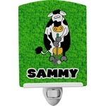 Cow Golfer Ceramic Night Light (Personalized)