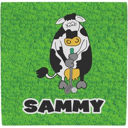 Cow Golfer Ceramic Tile Hot Pad (Personalized)