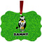 Cow Golfer Christmas Ornament (Front View)