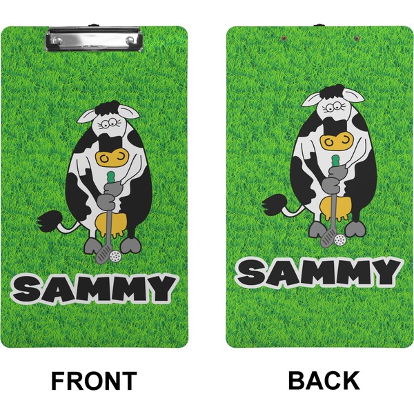 Cow Golfer Clipboard (Legal) (Front + Back)