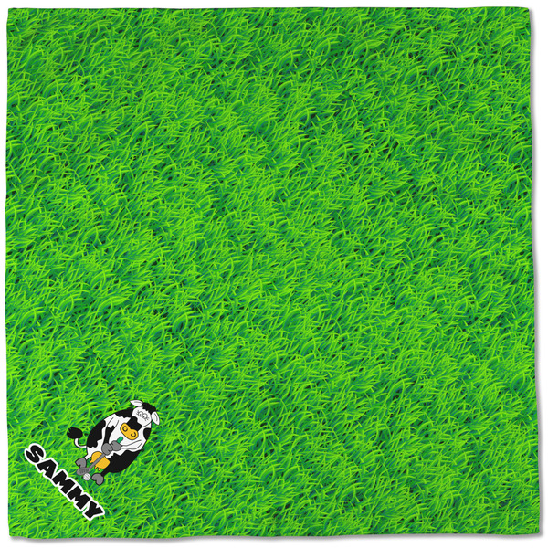Cow Golfer Cloth Napkins - Personalized Dinner (Full Open)