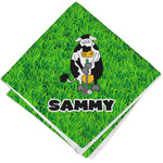 Cow Golfer Cloth Napkin w/ Name or Text