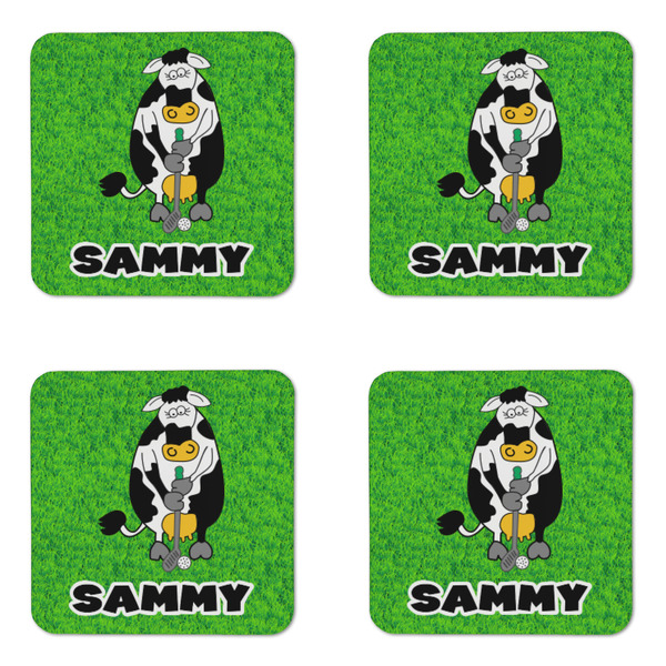 Cow Golfer Coaster Set - APPROVAL