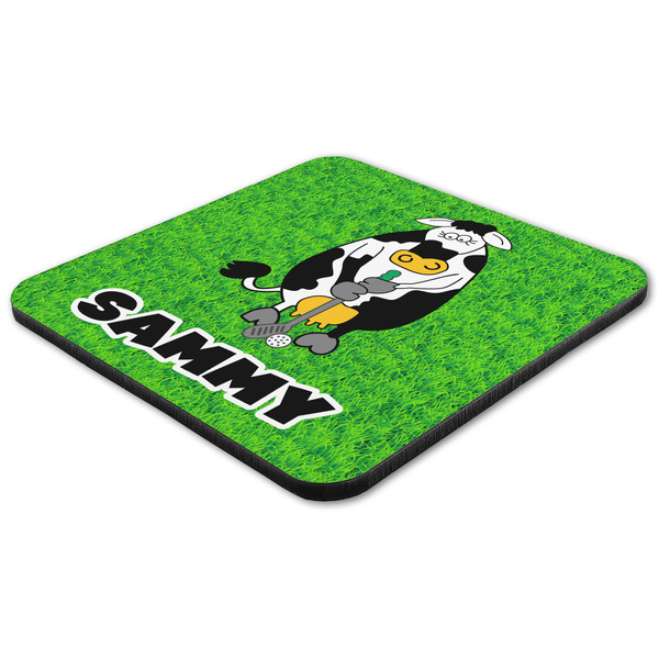 Cow Golfer Coaster Set - FLAT (one)