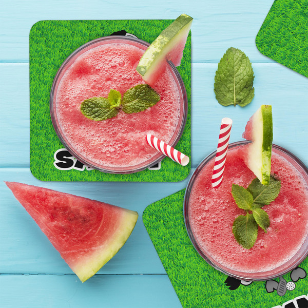 Cow Golfer Coaster Set - LIFESTYLE