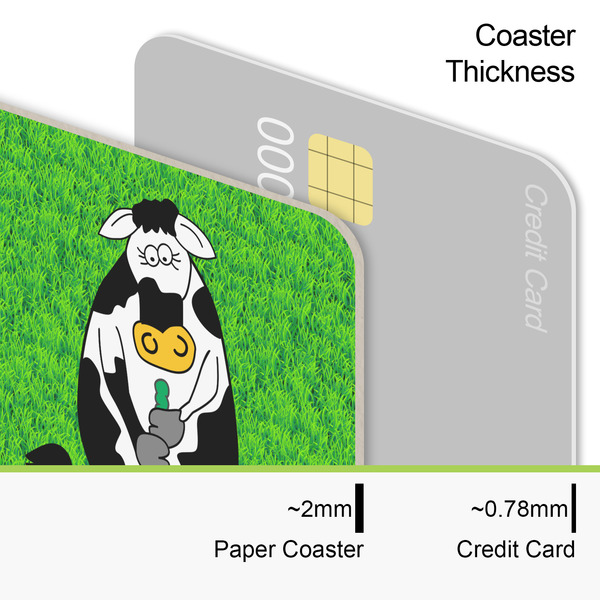 Cow Golfer Coaster Thickness