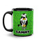 Cow Golfer Coffee Mug - 11 oz - Black