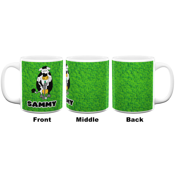 Cow Golfer Coffee Mug - 11 oz - White APPROVAL