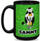 Cow Golfer Coffee Mug - 15 oz - Black Full