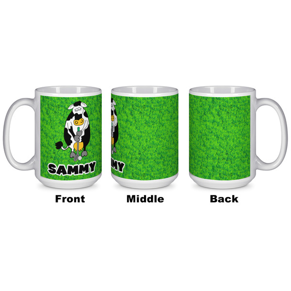 Cow Golfer Coffee Mug - 15 oz - White APPROVAL